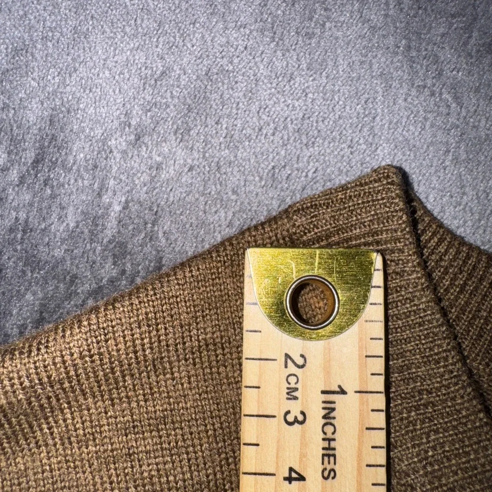 Brooks Brothers 346 Mens Large Brown 100% Merino Wool V-Neck Sweater Vest